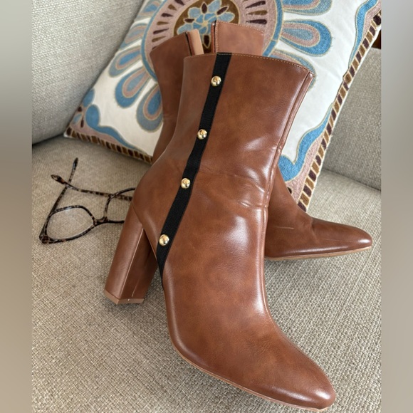 Journee Collection Womens Gaibriel Round Toe Block Heel High‎ Ankle Booties 9M - Picture 1 of 10